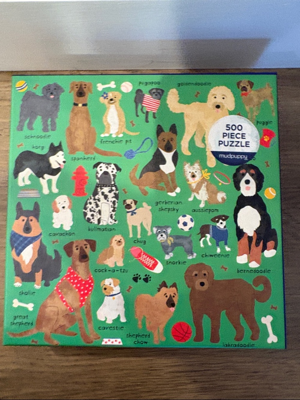 Mudpuppy Green Dog Breeds 500-Piece Puzzle